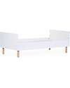 Childhome Lettino Culla con Sbarre - 145x75x95 cm - Bianco - Convertibile 0-6 anni! Letti Trasformabili