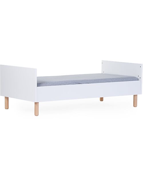Childhome Lettino Culla con Sbarre - 145x75x95 cm - Bianco - Convertibile 0-6 anni! Letti Trasformabili