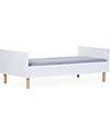 Childhome Lettino Culla con Sbarre - 145x75x95 cm - Bianco - Convertibile 0-6 anni! Letti Trasformabili