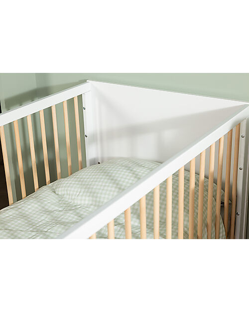 Childhome Lettino Culla con Sbarre - 145x75x95 cm - Bianco - Convertibile 0-6 anni! Letti Trasformabili