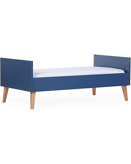 Childhome Lettino Culla con Sbarre - 145x75x95 cm - Blu - Convertibile 0-6 anni! Letti Trasformabili
