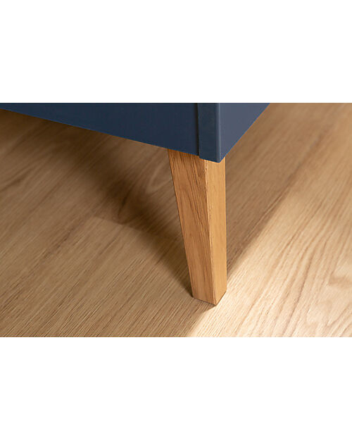 Childhome Lettino Culla con Sbarre - 145x75x95 cm - Blu - Convertibile 0-6 anni! Letti Trasformabili