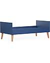 Childhome Lettino Culla con Sbarre + Cassettiera con Fasciatoio Removibile - Blu Letti Trasformabili