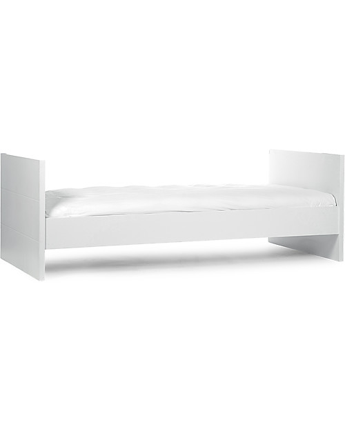 Childhome Lettino Trasformabile con Sbarre Quadro 120 x 60 - Bianco -  Diventa un Letto Junior 200 x 90 cm Lettini con Sbarre
