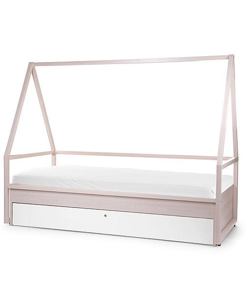 Childhome Letto Singolo Nordic Acacia, 90 x 200 cm - Completo di doghe Lettini con Sbarre