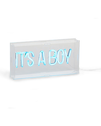 Childhome Luce Neon - It's a Boy (è un Maschio) - Originale e Divertente! Lampade da Comodino
