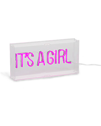 Childhome Luce Neon - It's a Girl (è una Femmina) - Originale e Divertente! Lampade da Comodino