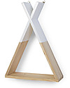 Childhome Mensola Tipi 35 x 12 x 47 cm, Legno + Bianco - Faggio massello Mensole