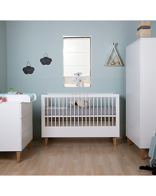 Childhome Mensola Tipi 35 x 12 x 47 cm, Legno + Bianco - Faggio massello Mensole