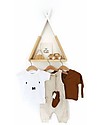 Childhome Mensola Tipi 35 x 12 x 47 cm, Legno + Bianco - Faggio massello Mensole