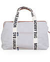 Childhome Mommy Bag - Bianco - Collezione Signature - 55x30x40 cm - Include Materassino per il Cambio! Borse Cambio