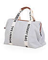 Childhome Mommy Bag - Bianco - Collezione Signature - 55x30x40 cm - Include Materassino per il Cambio! Borse Cambio