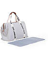 Childhome Mommy Bag - Bianco - Collezione Signature - 55x30x40 cm - Include Materassino per il Cambio! Borse Cambio