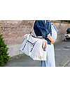 Childhome Mommy Bag - Bianco - Collezione Signature - 55x30x40 cm - Include Materassino per il Cambio! Borse Cambio