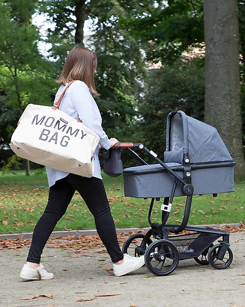 Childhome Mommy Bag Borsa Fasciatoio - 55 x 30 x 40 cm - Avorio - Include materassino per il cambio! Borse Cambio