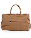 Childhome Mommy Bag Borsa Fasciatoio 55 x 30 x 40 cm - Camoscio con Dettagli Teddy - Include Materassino per il Cambio! Borse Cambio
