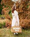 Childhome Mommy Bag Borsa Fasciatoio 55 x 30 x 40 cm - Camoscio con Dettagli Teddy - Include Materassino per il Cambio! Borse Cambio