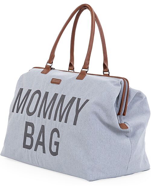 Childhome Mommy Bag Borsa Fasciatoio 55 x 30 x 40 cm - Grigio - Canvas -  Include Materassino per il Cambio! unisex (bambini)