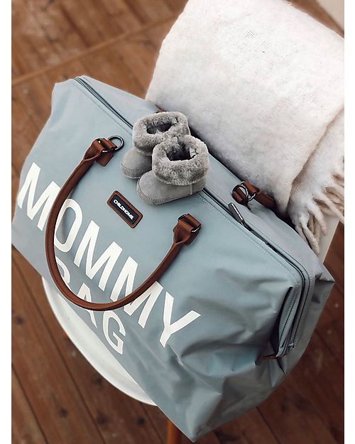 Childhome Mommy Bag Borsa Fasciatoio - 55 x 30 x 40 cm - Grigio - Include materassino per il cambio! Borse Cambio