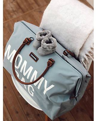 Childhome Mommy Bag Borsa Fasciatoio - 55 x 30 x 40 cm - Grigio - Include materassino per il cambio! Borse Cambio