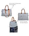 Childhome Mommy Bag Borsa Fasciatoio - 55 x 30 x 40 cm - Grigio - Include materassino per il cambio! Borse Cambio