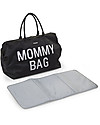 Childhome Mommy Bag, Borsa Fasciatoio 55 x 30 x 40 cm, Nero - Include materassino per il cambio! Borse Cambio