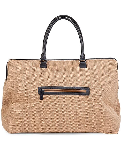 Childhome Mommy Bag Borsa Fasciatoio 55 x 30 x 40 cm - Rafia- Include Materassino per il Cambio!
 Borse Cambio