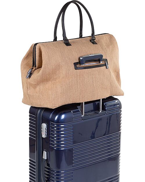 Childhome Mommy Bag Borsa Fasciatoio 55 x 30 x 40 cm - Rafia- Include Materassino per il Cambio!
 Borse Cambio