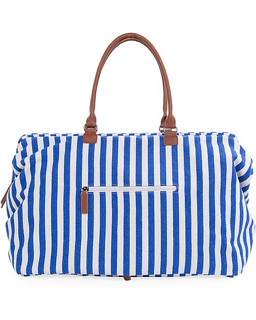 Childhome Mommy Bag Borsa Fasciatoio 55 x 30 x 40 cm - Righe - Blu Elettico/Azzurro - Include Materassino per il Cambio! Borse Cambio
