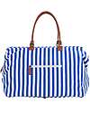 Childhome Mommy Bag Borsa Fasciatoio 55 x 30 x 40 cm - Righe - Blu Elettico/Azzurro - Include Materassino per il Cambio! Borse Cambio