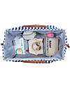 Childhome Mommy Bag Borsa Fasciatoio 55 x 30 x 40 cm - Righe - Blu Elettico/Azzurro - Include Materassino per il Cambio! Borse Cambio