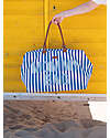 Childhome Mommy Bag Borsa Fasciatoio 55 x 30 x 40 cm - Righe - Blu Elettico/Azzurro - Include Materassino per il Cambio! Borse Cambio