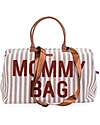 Childhome Mommy Bag Borsa Fasciatoio 55 x 30 x 40 cm - Righe - Nude/Terracotta - Include Materassino per il Cambio! Borse Cambio