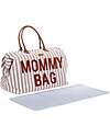 Childhome Mommy Bag Borsa Fasciatoio 55 x 30 x 40 cm - Righe - Nude/Terracotta - Include Materassino per il Cambio! Borse Cambio
