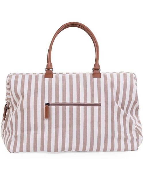 Childhome Mommy Bag Borsa Fasciatoio 55 x 30 x 40 cm - Righe - Nude/Terracotta - Include Materassino per il Cambio! Borse Cambio