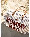 Childhome Mommy Bag Borsa Fasciatoio 55 x 30 x 40 cm - Righe - Nude/Terracotta - Include Materassino per il Cambio! Borse Cambio