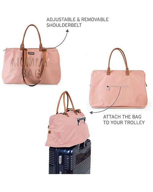 Childhome Mommy Bag Borsa Fasciatoio - 55 x 30 x 40 cm - Rosa - Include materassino per il cambio! Borse Cambio