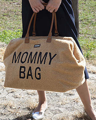 Childhome Mommy Bag Borsa Fasciatoio - 55 x 30 x 40 cm - Teddy Beige - Include materassino per il cambio! Borse Cambio e Accessori