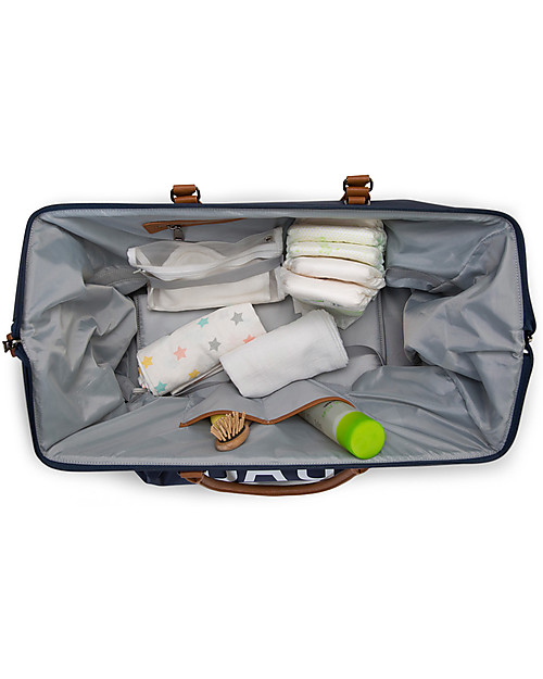 Childhome Mommy Bag, Borsa Fasciatoio 55x30x40 cm, Blu - Include materassino per il cambio! Borse Cambio