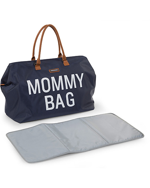 Childhome Mommy Bag, Borsa Fasciatoio 55x30x40 cm, Blu - Include materassino per il cambio! Borse Cambio