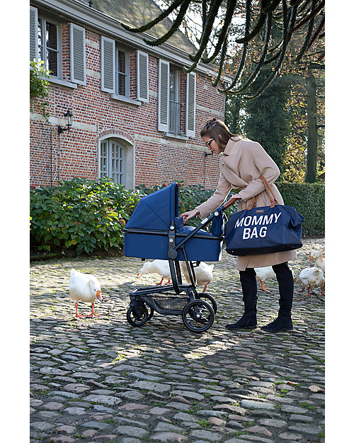 Childhome Mommy Bag, Borsa Fasciatoio 55x30x40 cm, Blu - Include materassino per il cambio! Borse Cambio