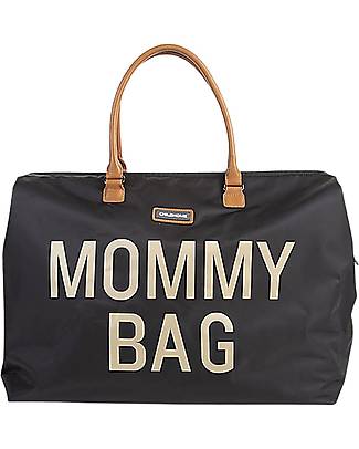 Childhome Mommy Bag Borsa Fasciatoio - 55x30x40 cm - Nero e Oro - Include materassino per il cambio! Borse Cambio e Accessori