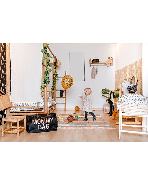 Childhome Mommy Bag Borsa Fasciatoio - 55x30x40 cm - Nero e Oro - Include materassino per il cambio! Borse Cambio