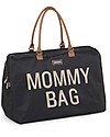 Childhome Mommy Bag Borsa Fasciatoio - 55x30x40 cm - Nero e Oro - Include materassino per il cambio! Borse Cambio