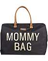 Childhome Mommy Bag Borsa Fasciatoio - 55x30x40 cm - Nero e Oro - Include  materassino per il cambio! donna