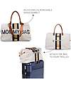 Childhome Mommy Bag Borsa Fasciatoio - 55x30x40 cm - Righe Nero/Oro - Include materassino per il cambio! Borse Cambio