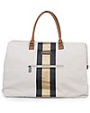 Childhome Mommy Bag Borsa Fasciatoio - 55x30x40 cm - Righe Nero/Oro - Include materassino per il cambio! Borse Cambio