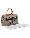 Childhome Mommy Bag in Tela - Borsa Fasciatoio - 55 x 30 x 40 cm - Kaki - Include Materassino per il Cambio! Borse Cambio