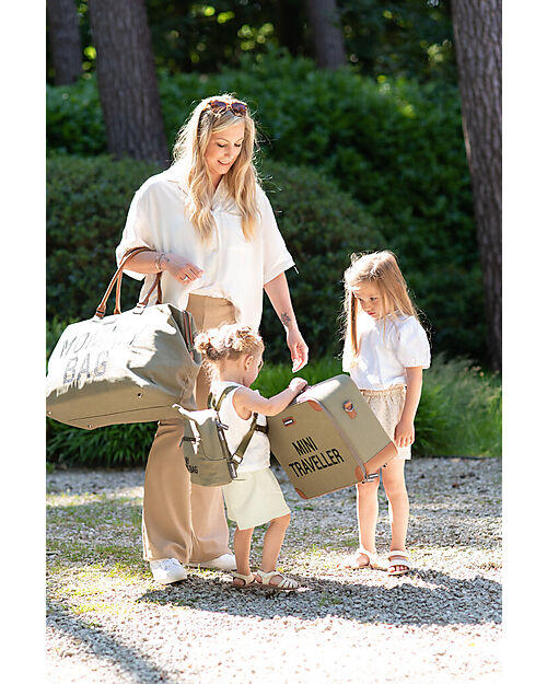 Childhome Mommy Bag in Tela - Borsa Fasciatoio - 55 x 30 x 40 cm - Kaki - Include Materassino per il Cambio! Borse Cambio