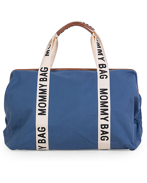Childhome Mommy Bag - Indigo - Collezione Signature - 55x30x40 cm - Include Materassino per il Cambio! Borse Cambio